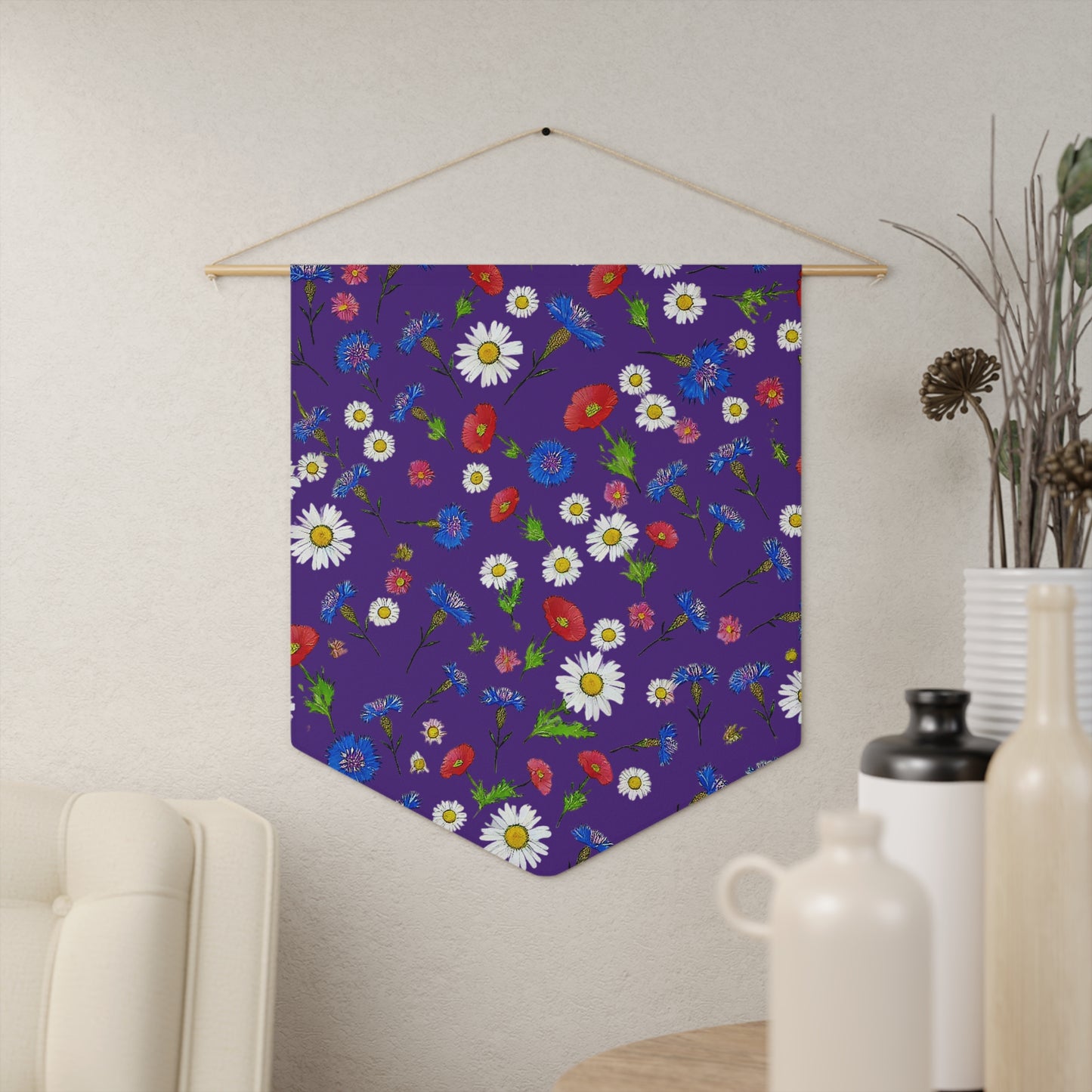 Flower Purple Pennant