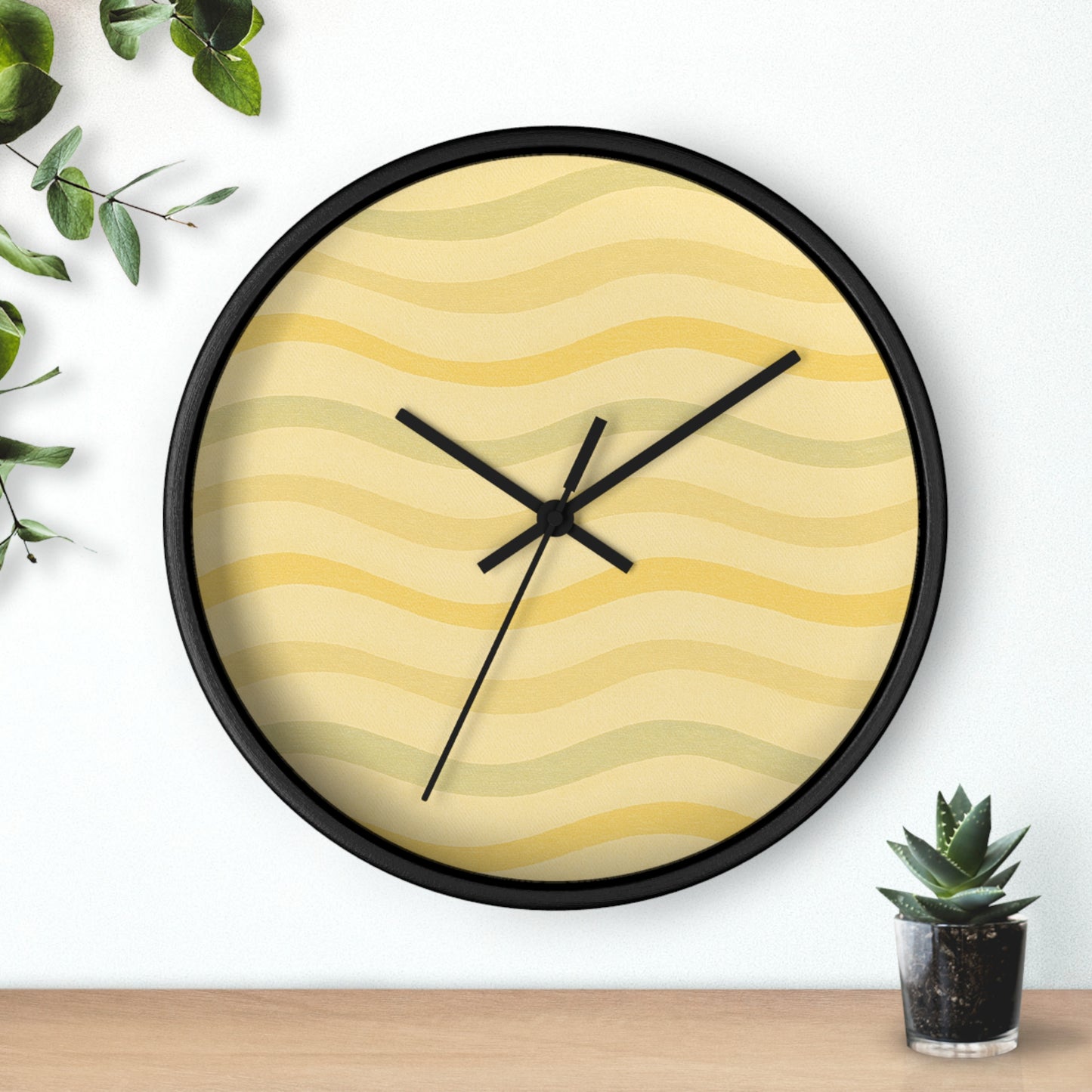 Wavy Stride Wall Clock - Sunset Gold