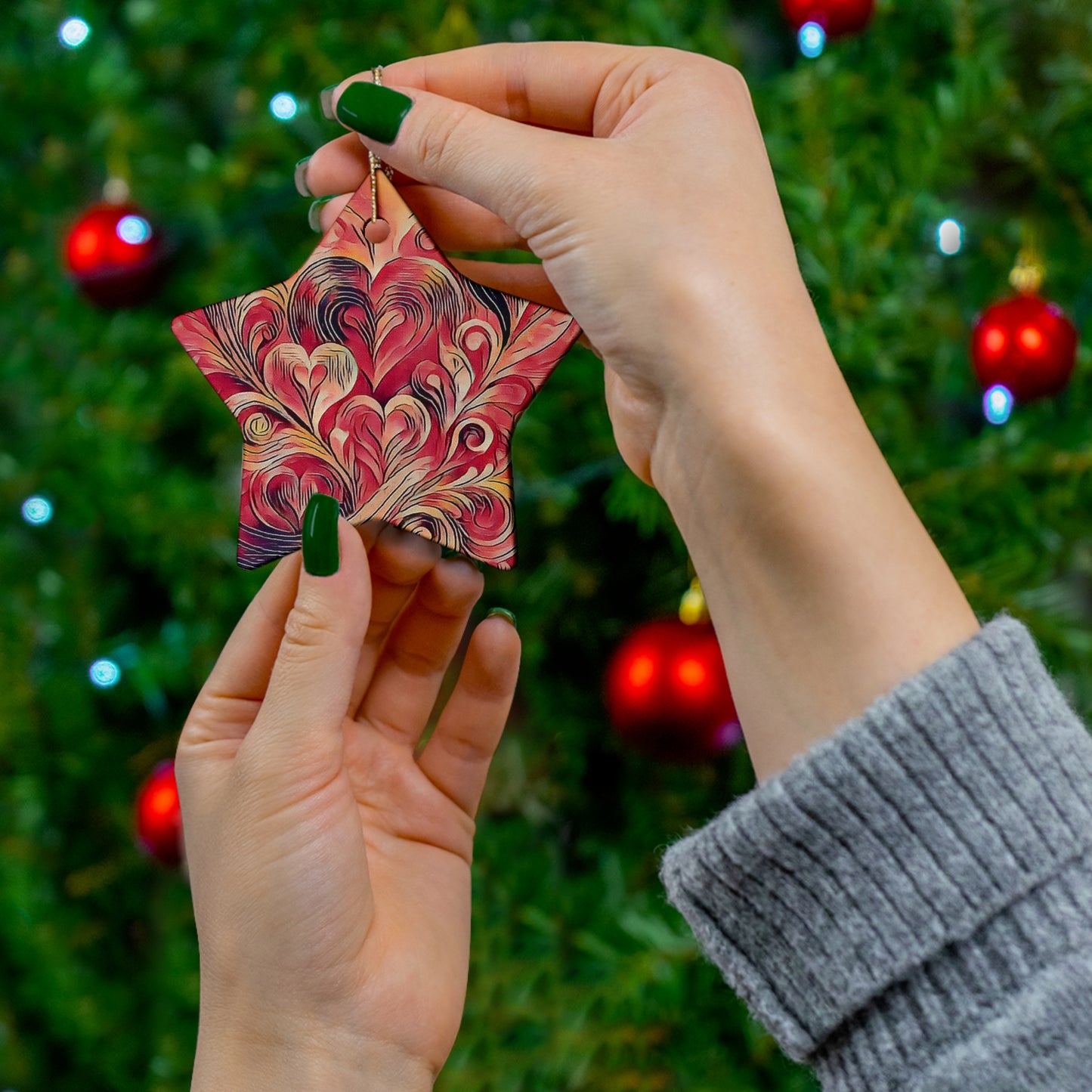 Ceramic Ornament, 4 Shapes