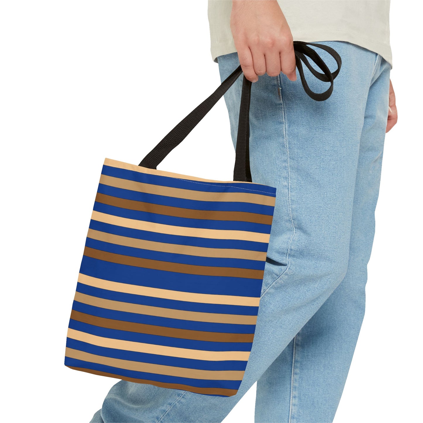 Blue/Brown Tote Bag