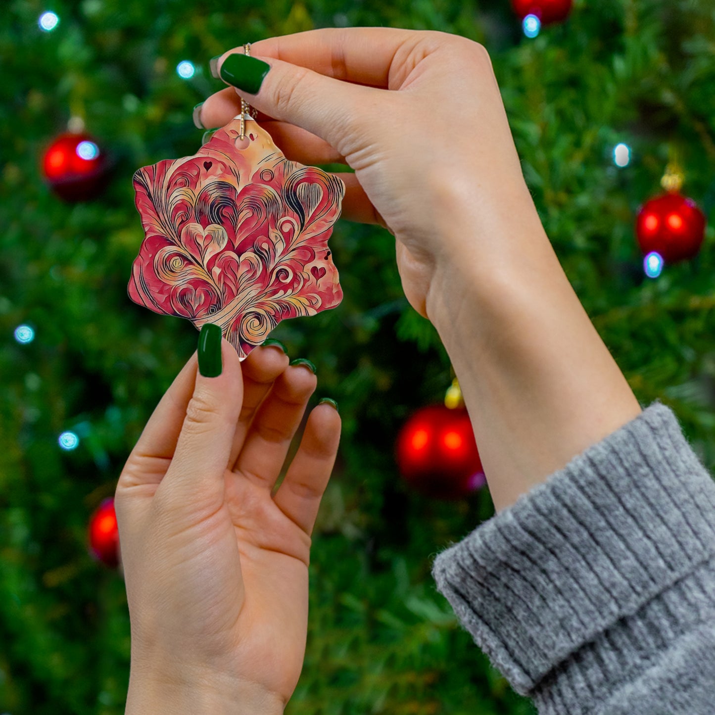 Ceramic Ornament, 4 Shapes