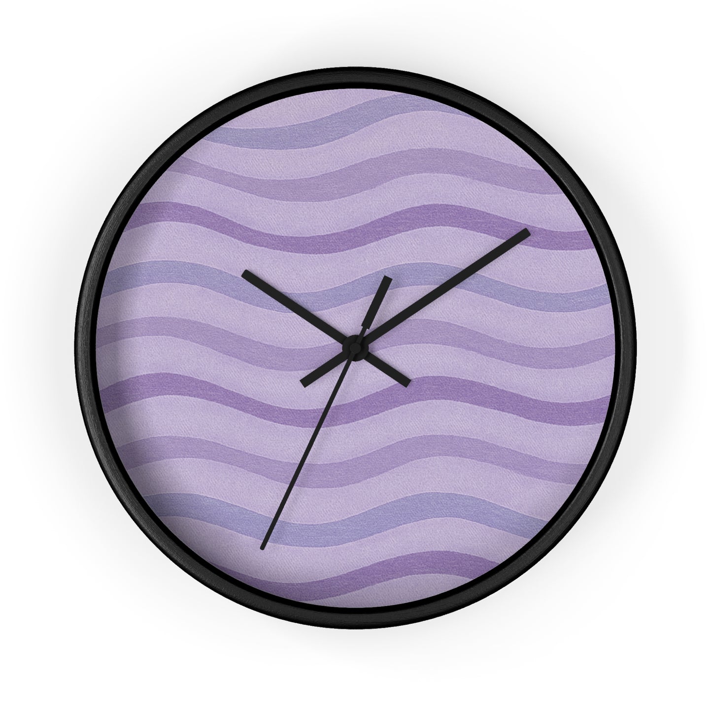 Wavy Stride Wall Clock - Lavender Dusk