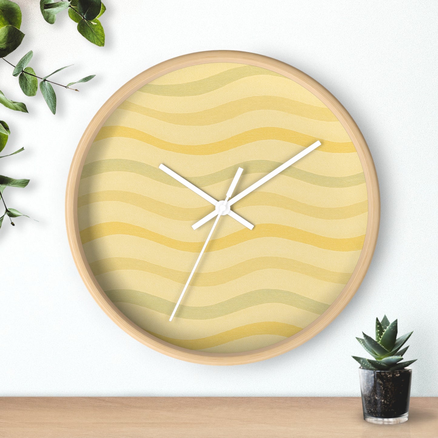 Wavy Stride Wall Clock - Sunset Gold