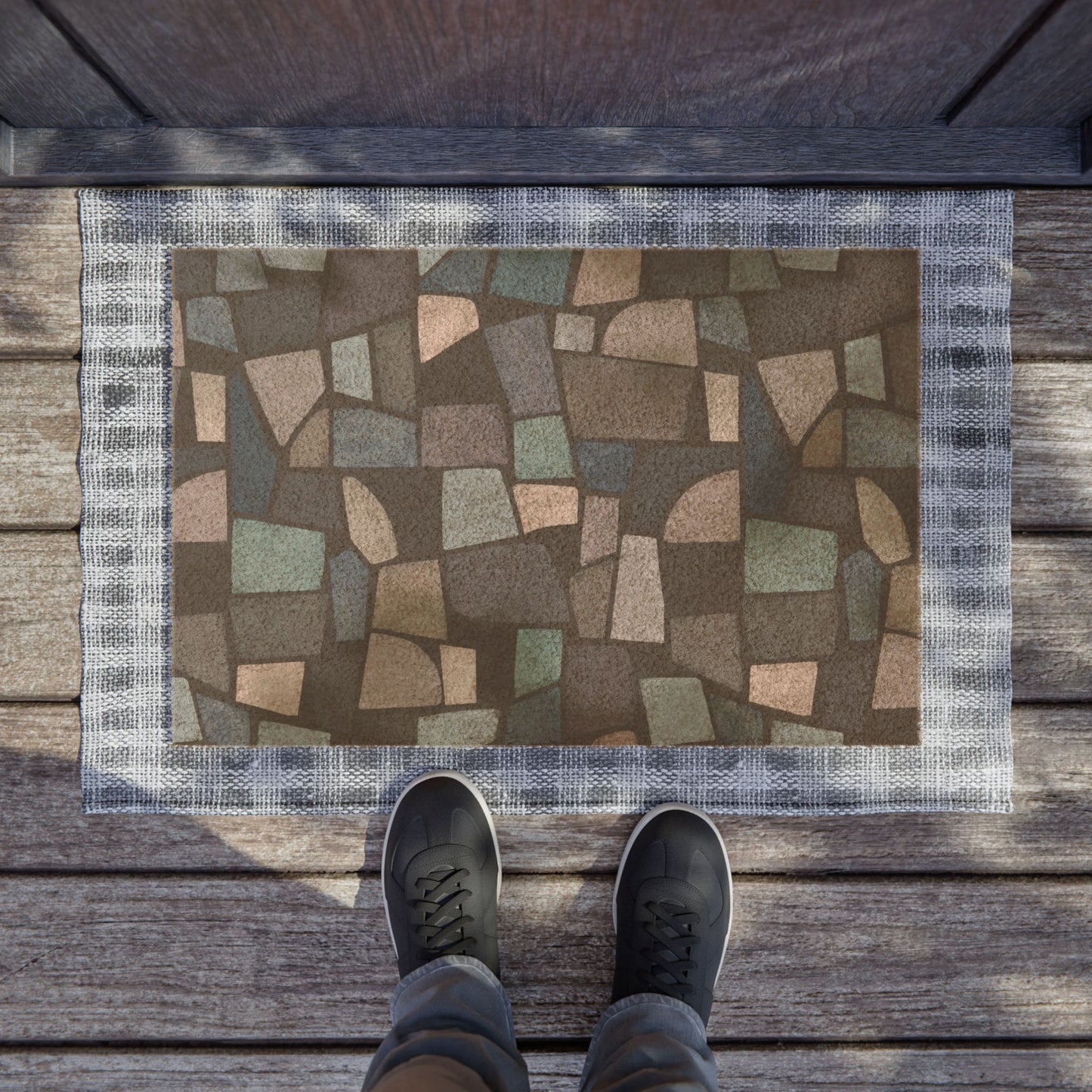 Blue Tile Doormat