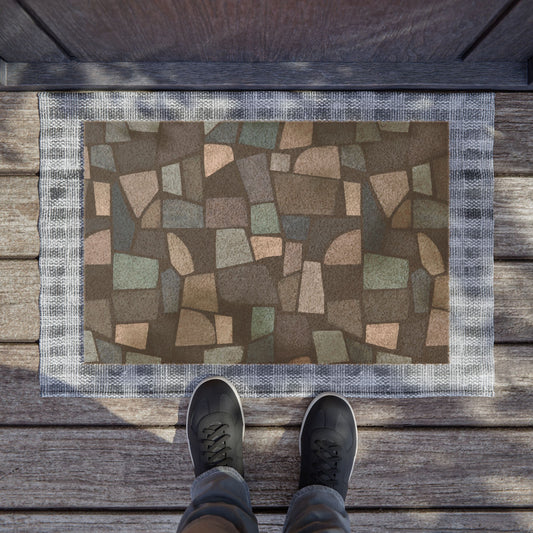 Blue Tile Doormat