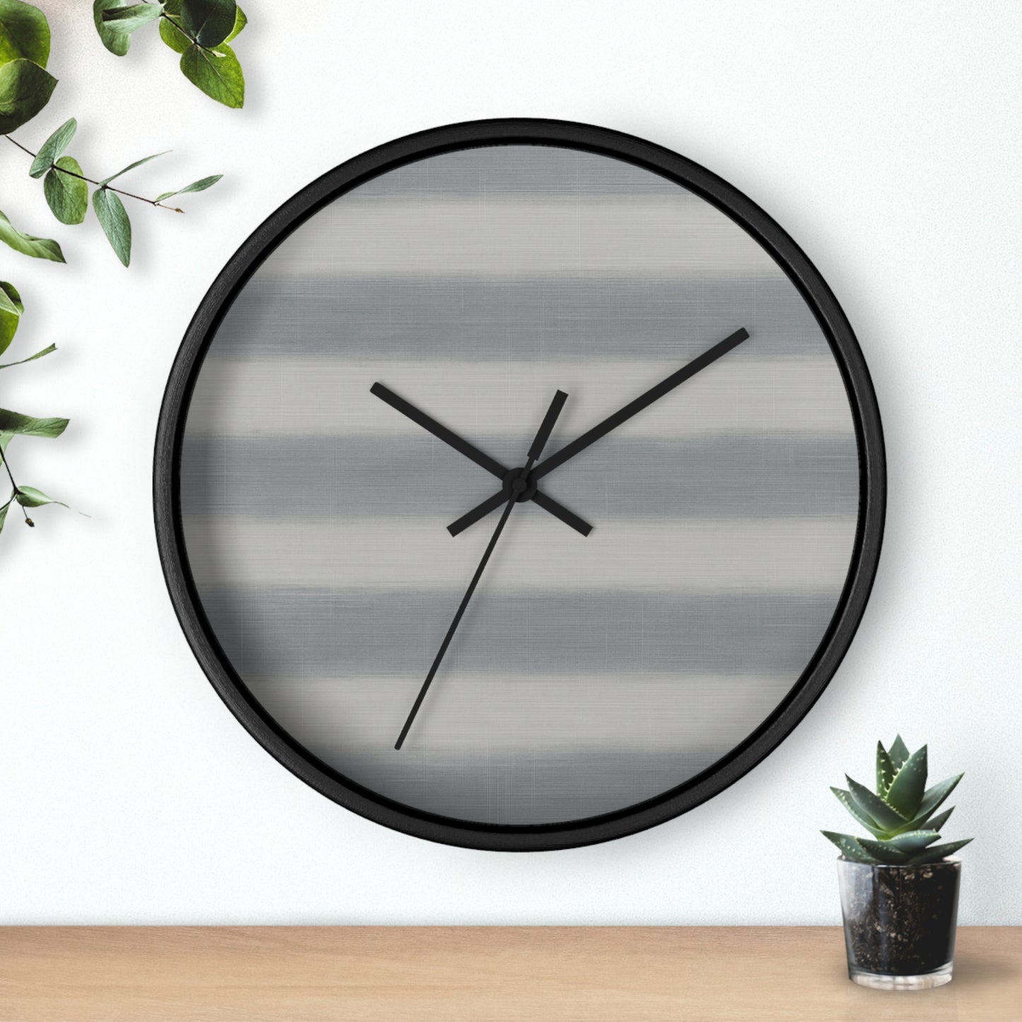 Loom Light Stripes Wall Clock – Mist Fade