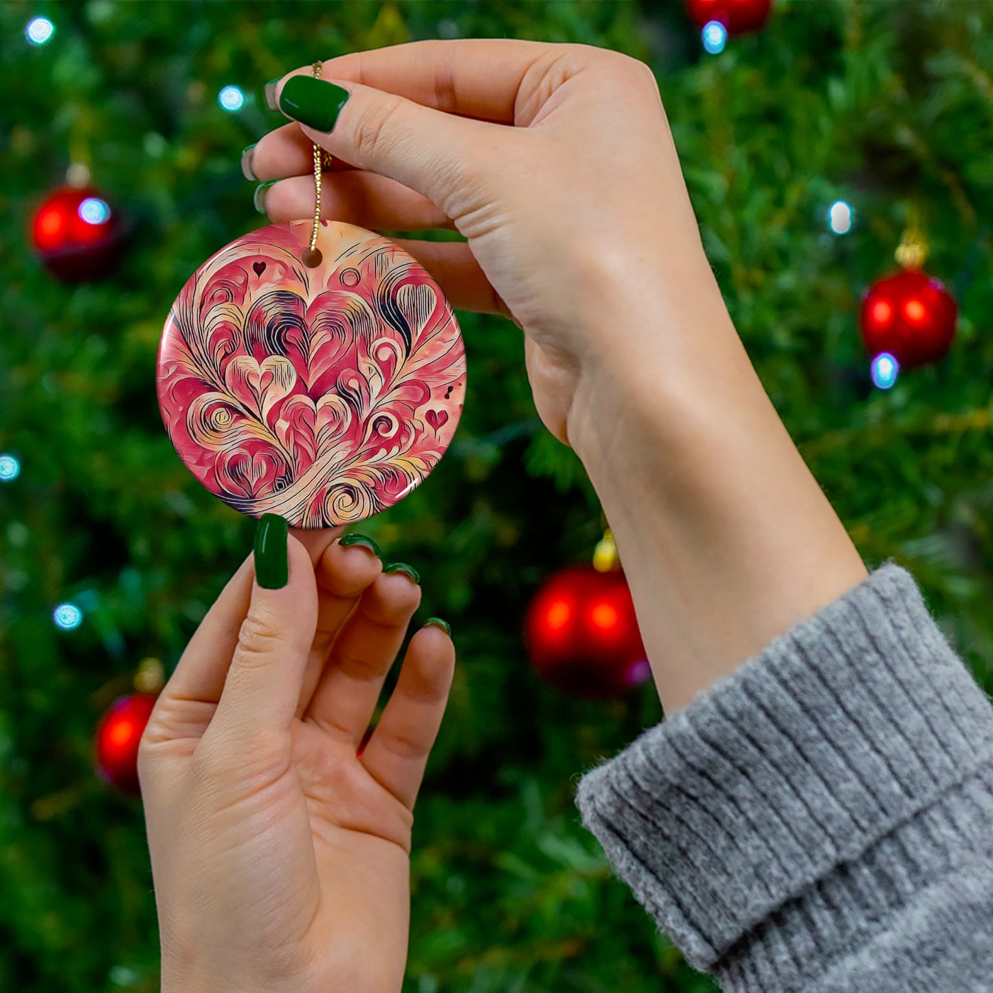 Ceramic Ornament, 4 Shapes