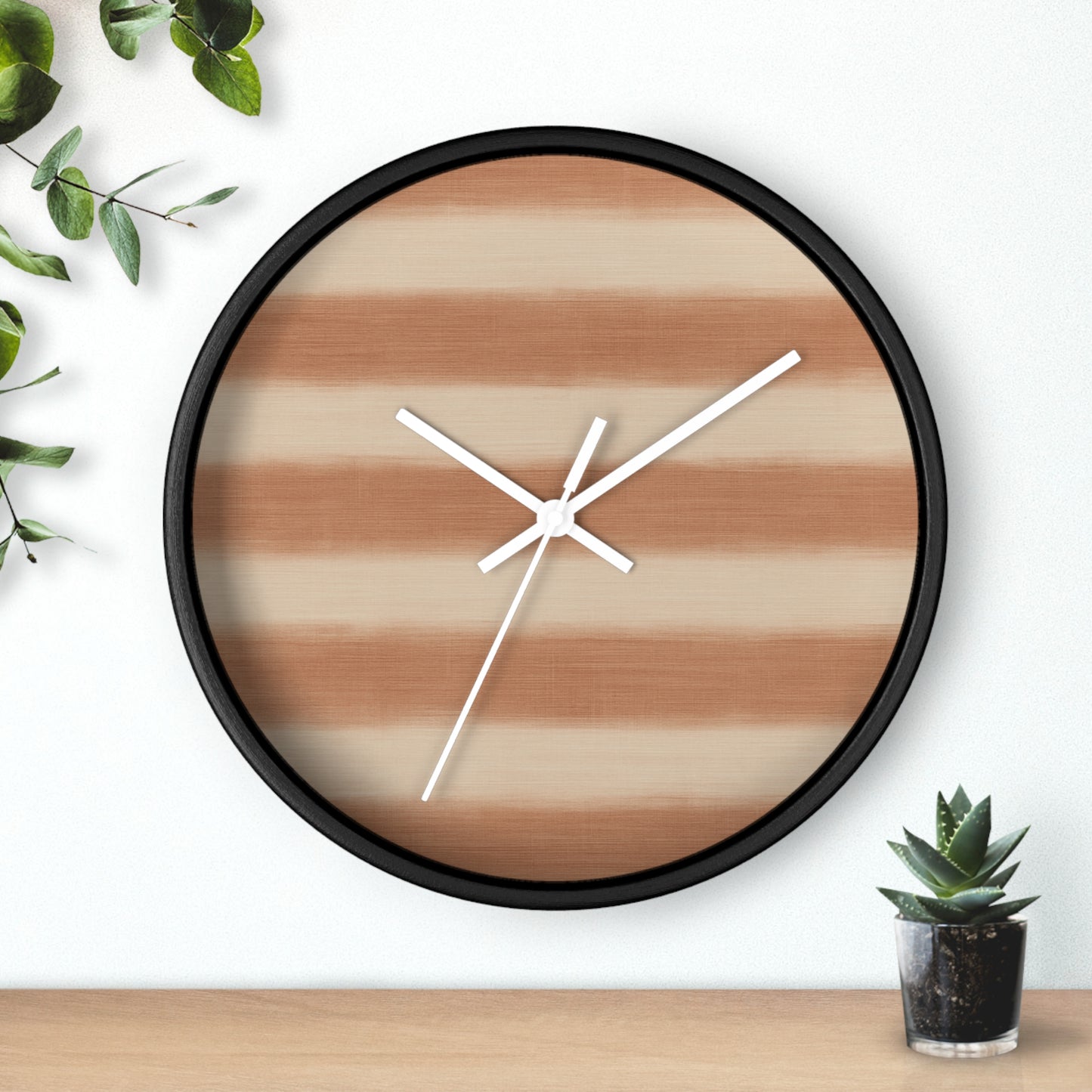 Loom Light Stripes Wall Clock – Clay Fade