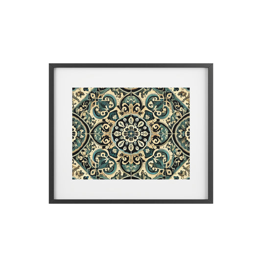 Vintage Floral Framed Poster - Elegant Home Decor