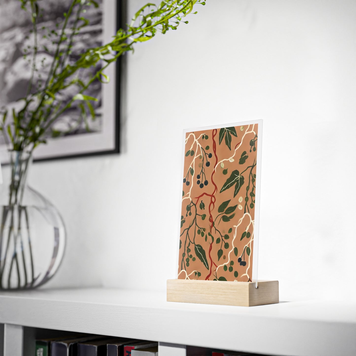 Acrylic Sign with Wooden Stand