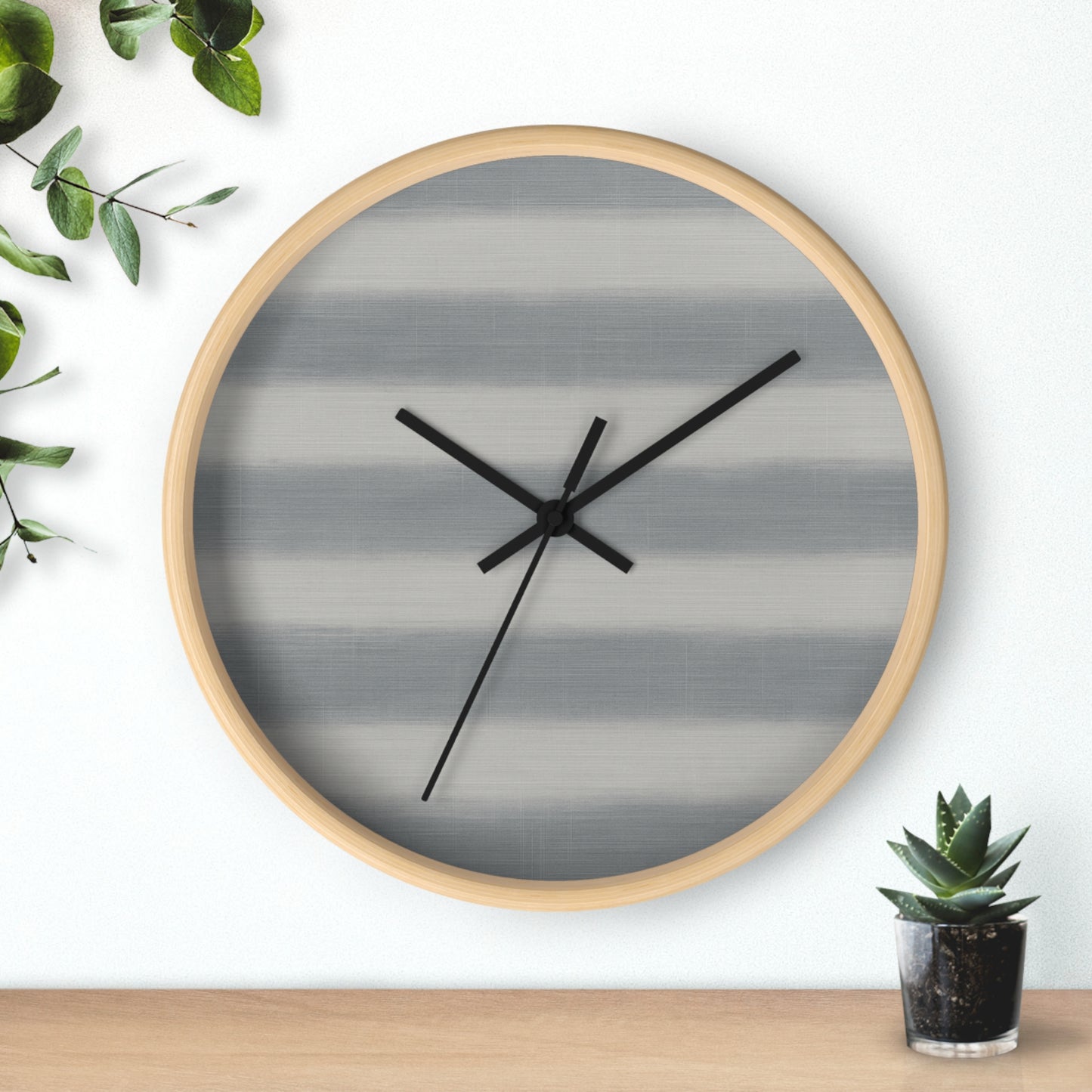 Loom Light Stripes Wall Clock – Mist Fade
