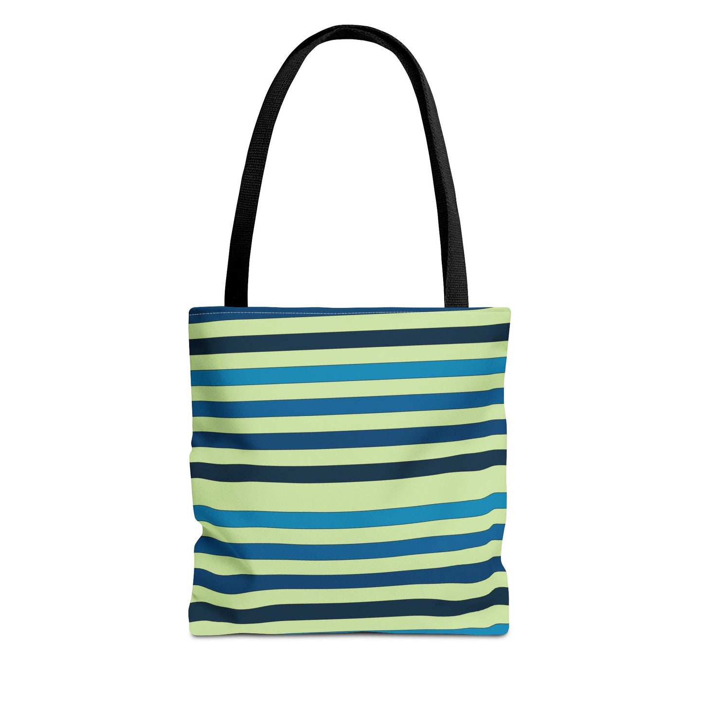 Green/Blue Ocean Breeze StripesTote Bag