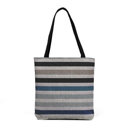 Woven Tote Harbor Stripe – Charcoal