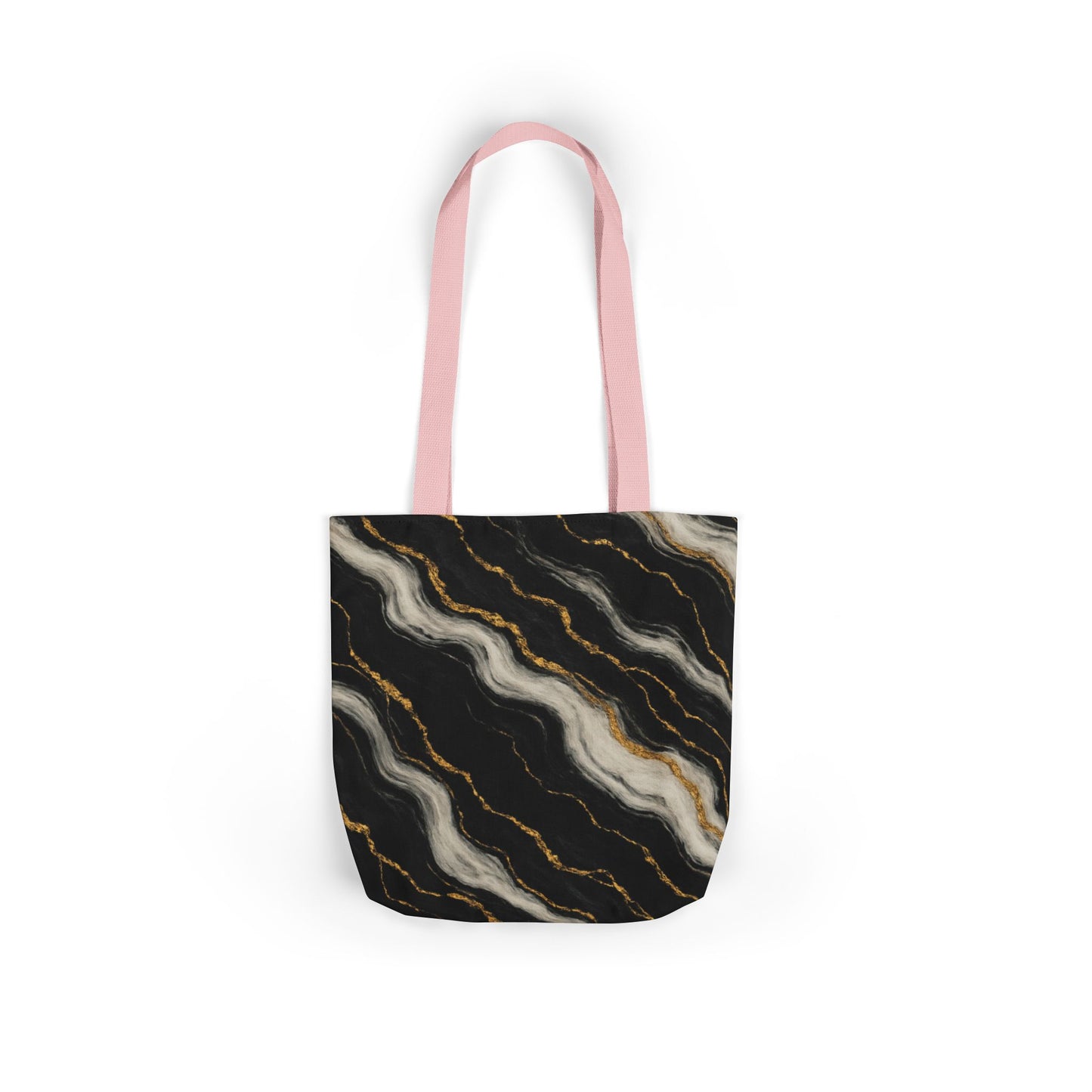 Midnight Marble Canvas Tote Bag with 5-Color Straps