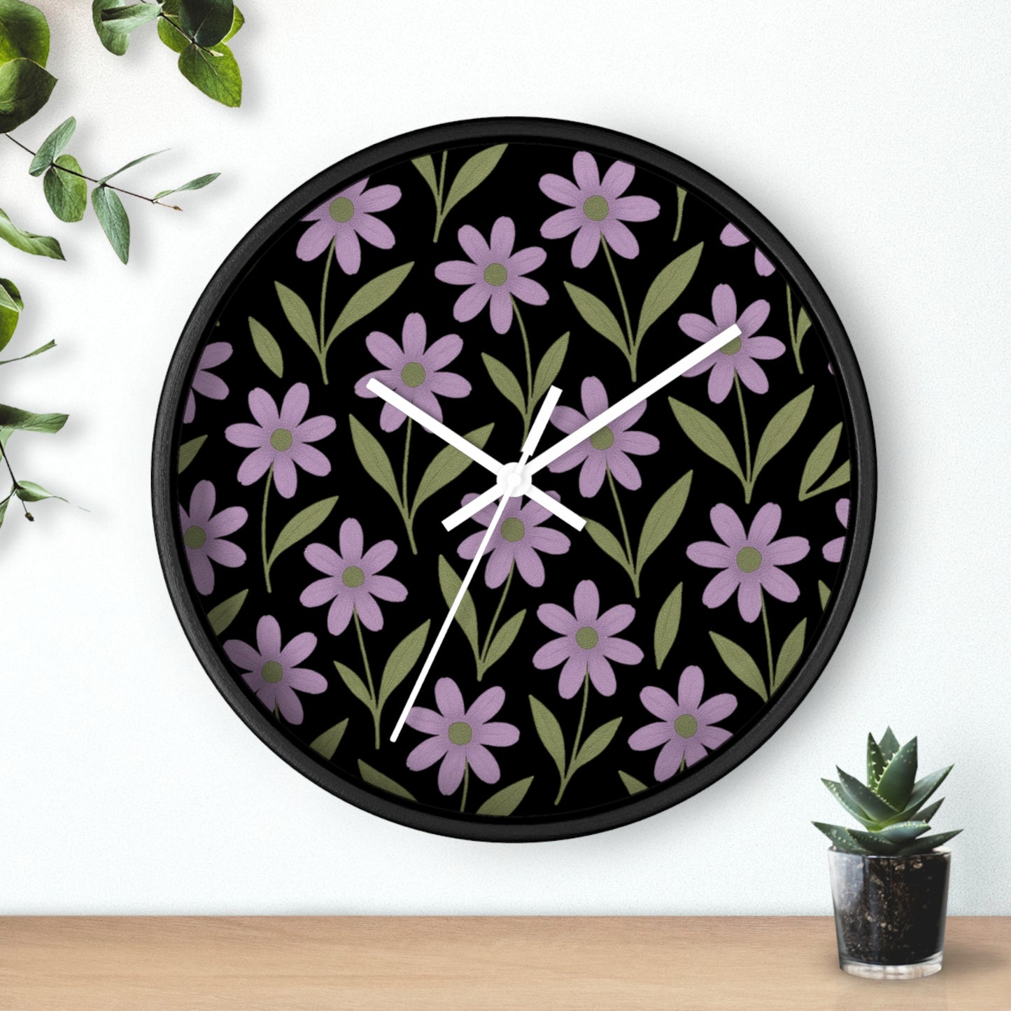 Meadow Bloom Wall Clock - Lavender