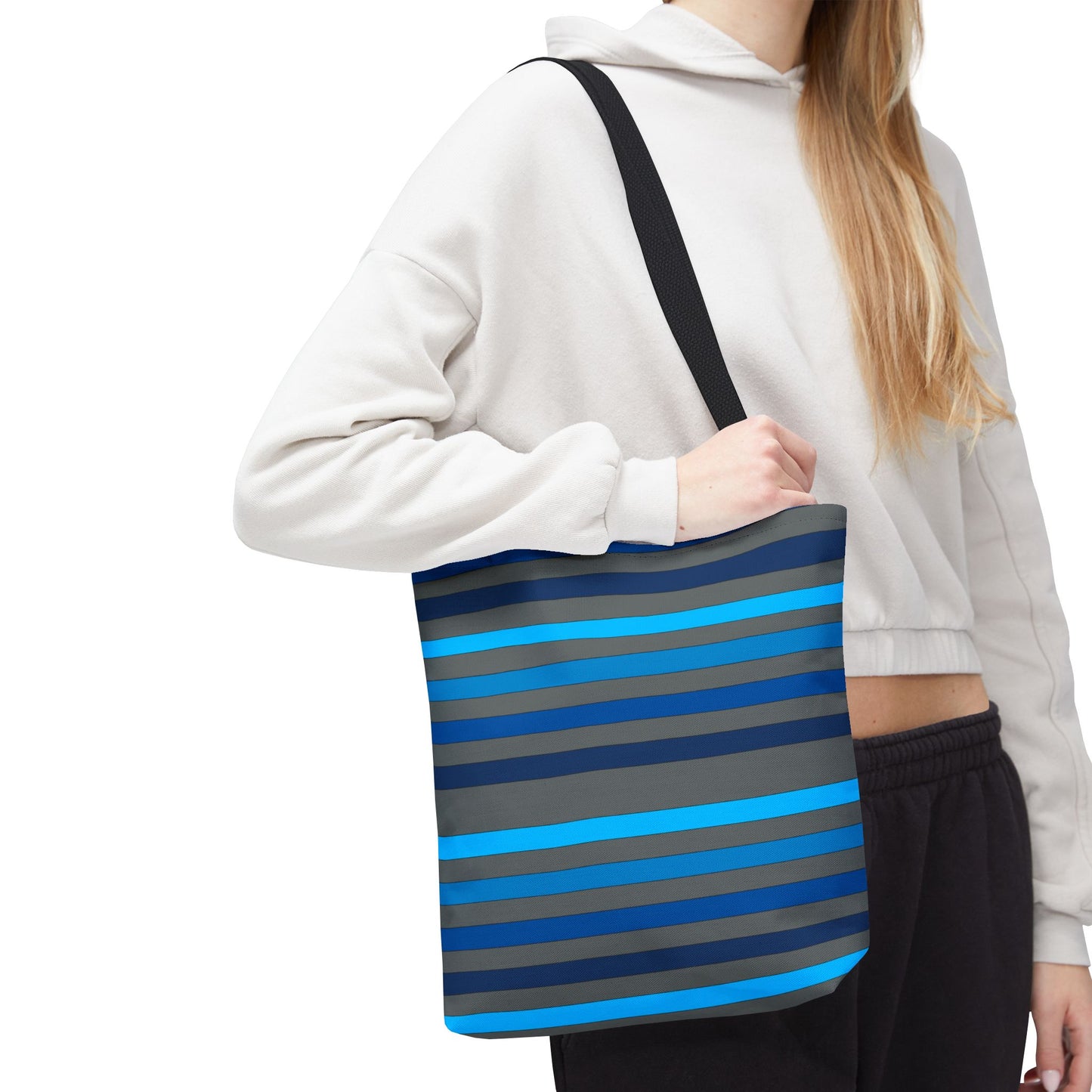 Grey/Blue Tote Bag