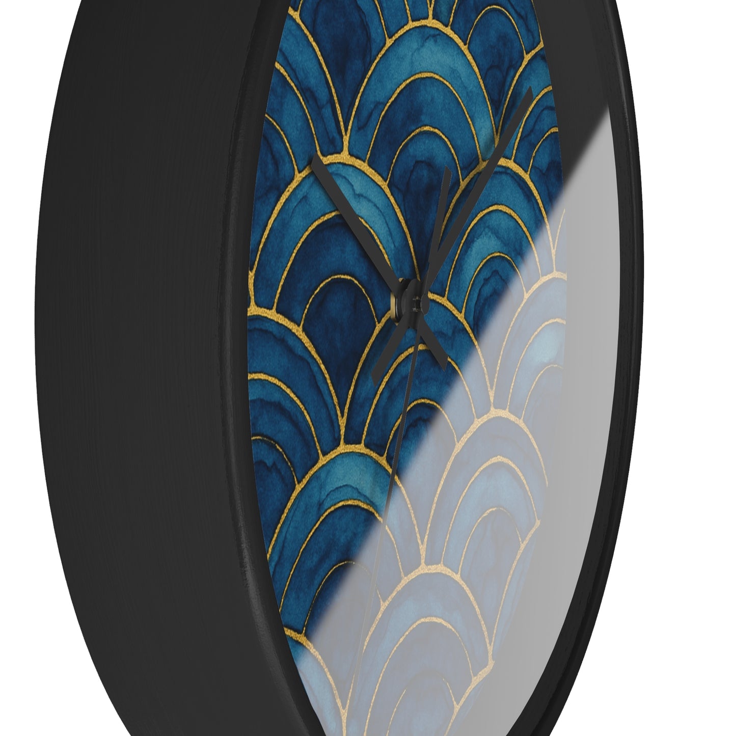 Indigo Fanwaves Wall Clock