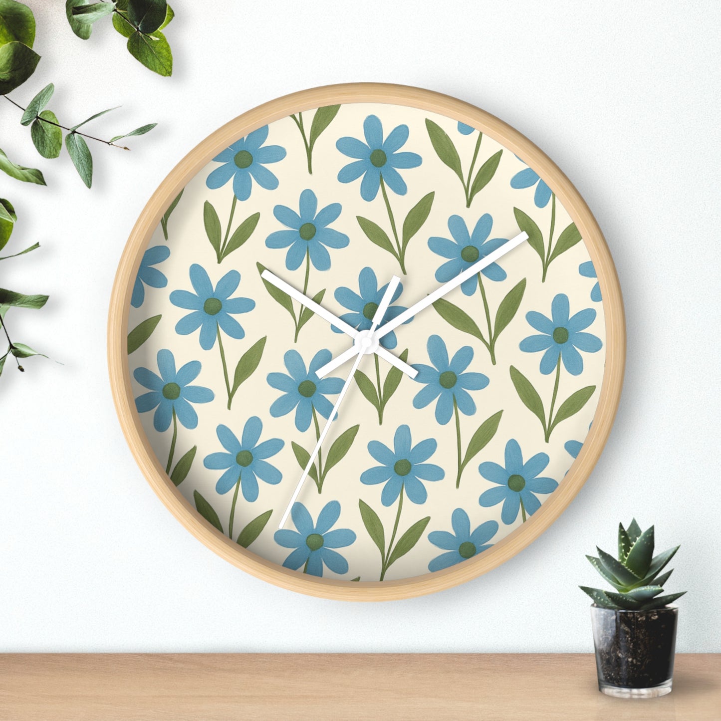 Meadow Bloom - Wall Clock - Bluebell