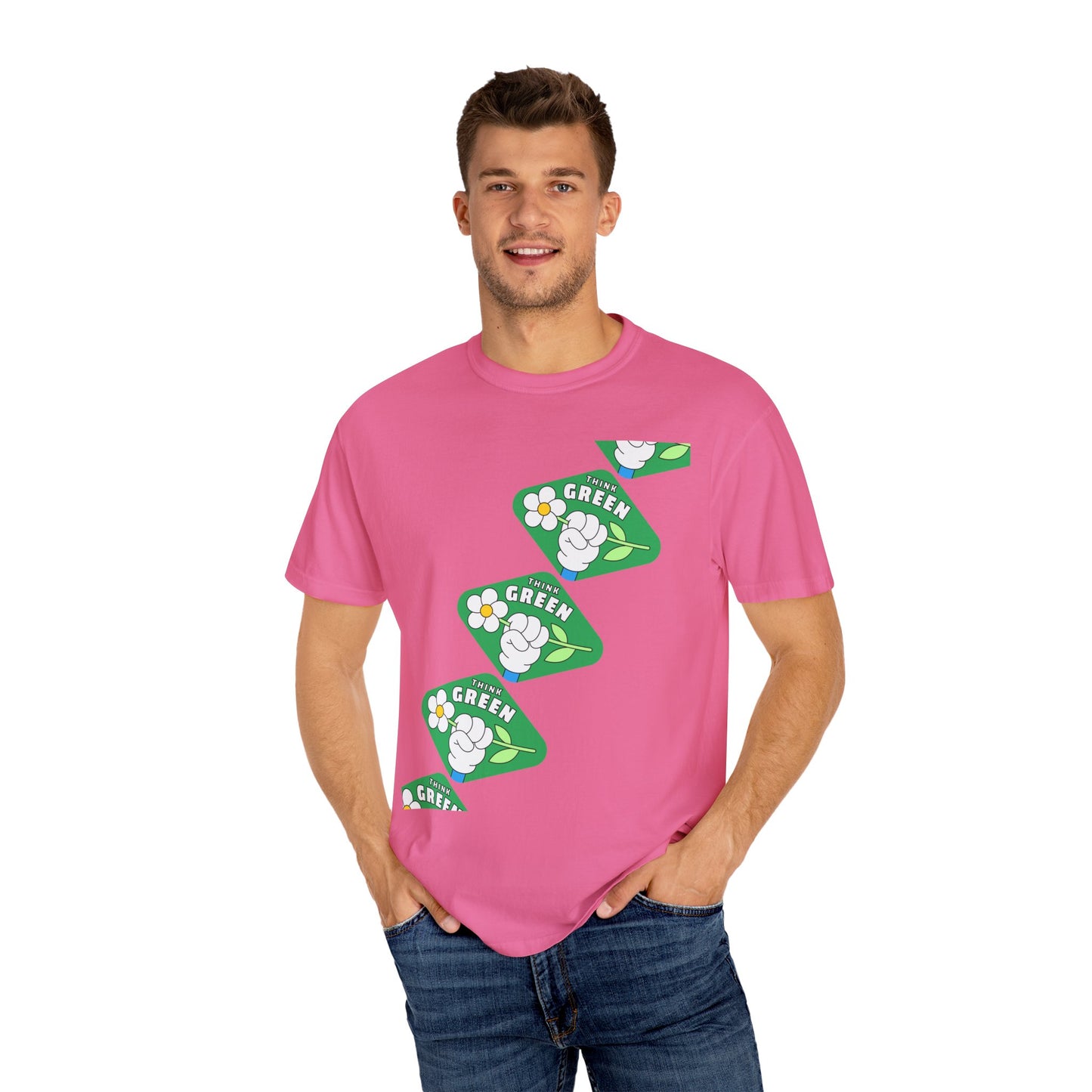 Unisex Garment-Dyed T-shirt - Think Green
