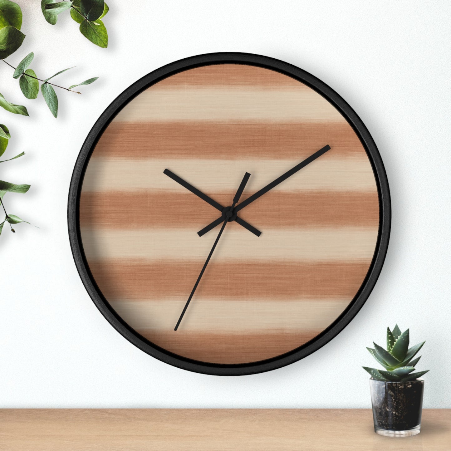 Loom Light Stripes Wall Clock – Clay Fade