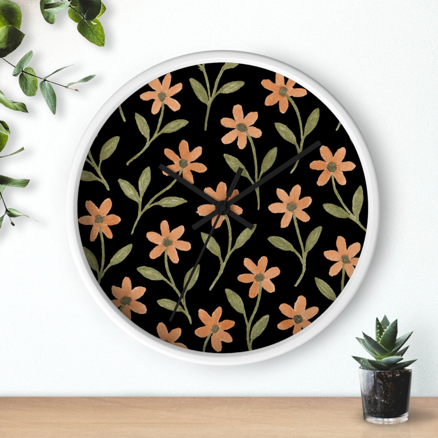 Meadow Bloom Wall Clock - Rose Glow