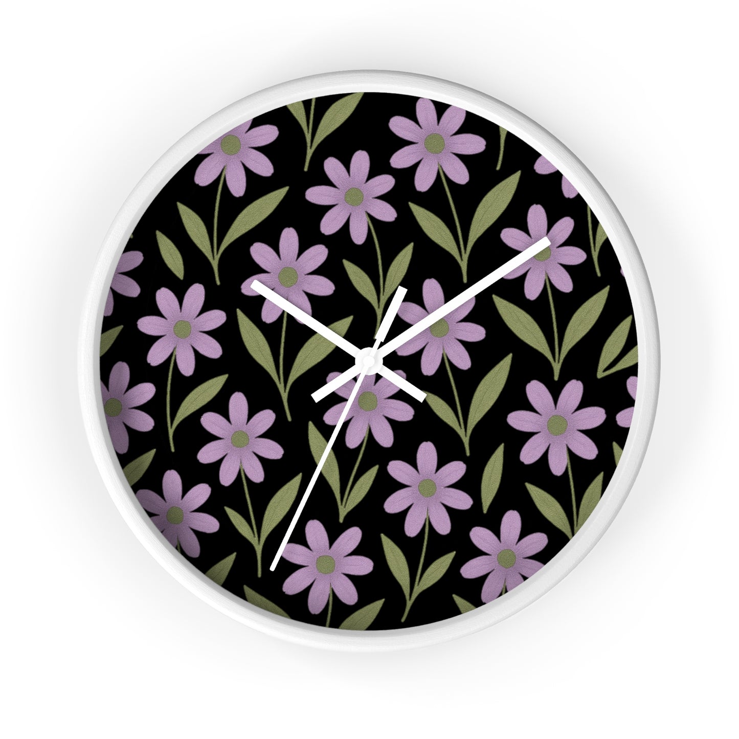 Meadow Bloom Wall Clock - Lavender