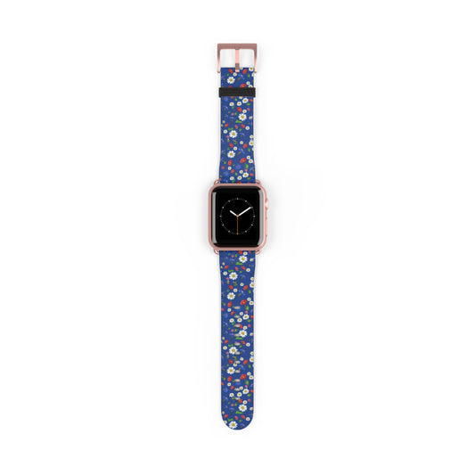 Floral Watch Band Blue
