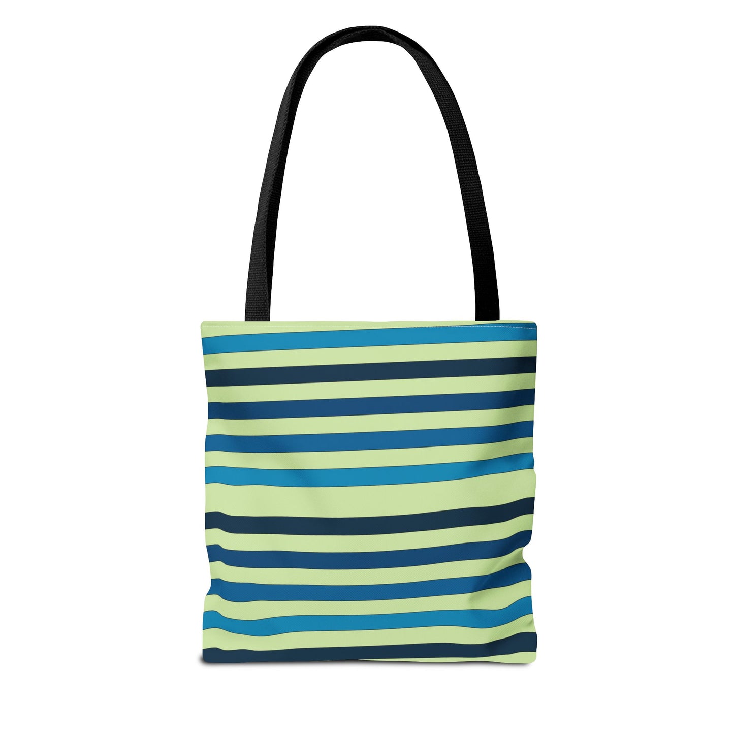 Green/Blue Ocean Breeze StripesTote Bag