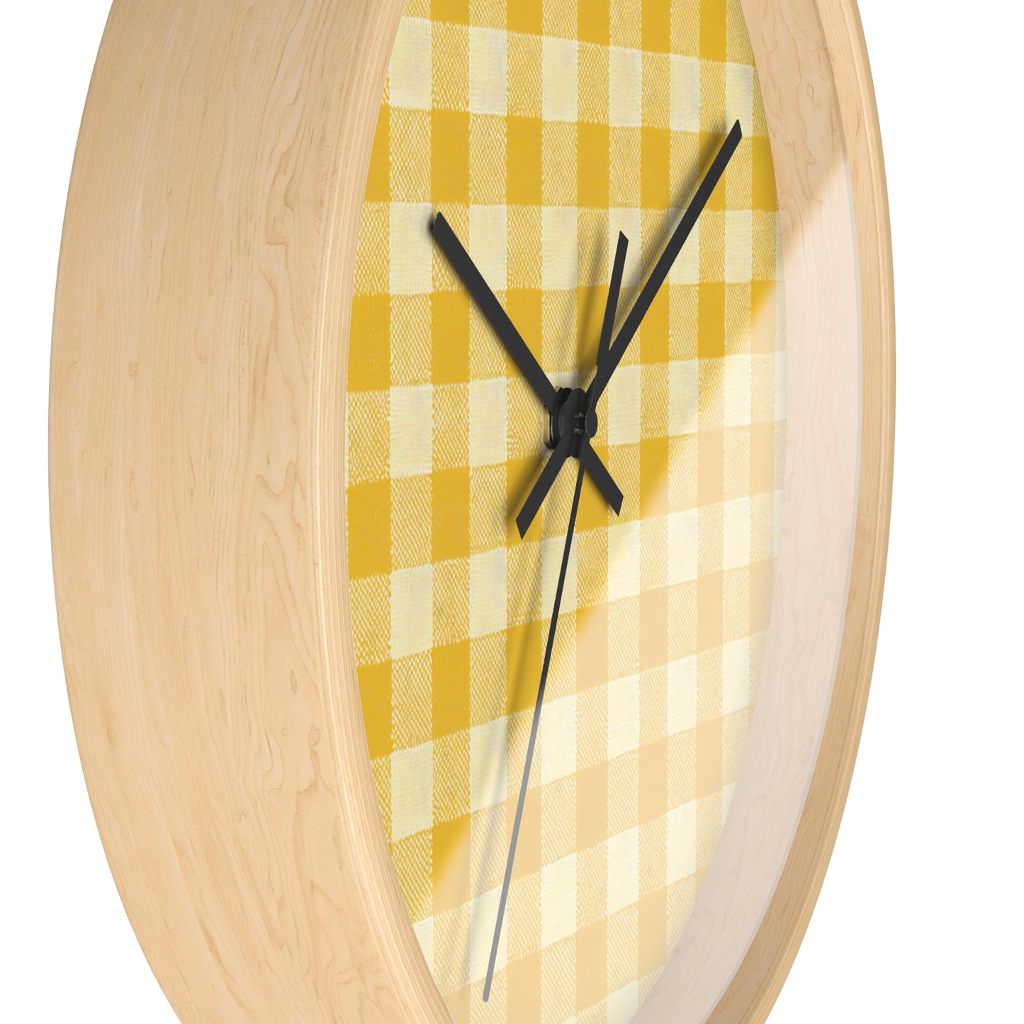 Heritage Check Wall Clock - Yellow