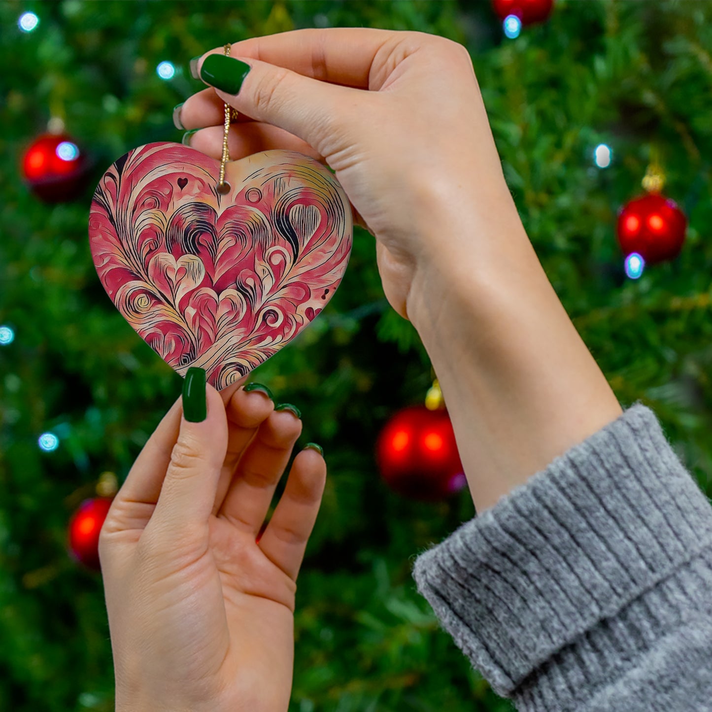 Ceramic Ornament, 4 Shapes