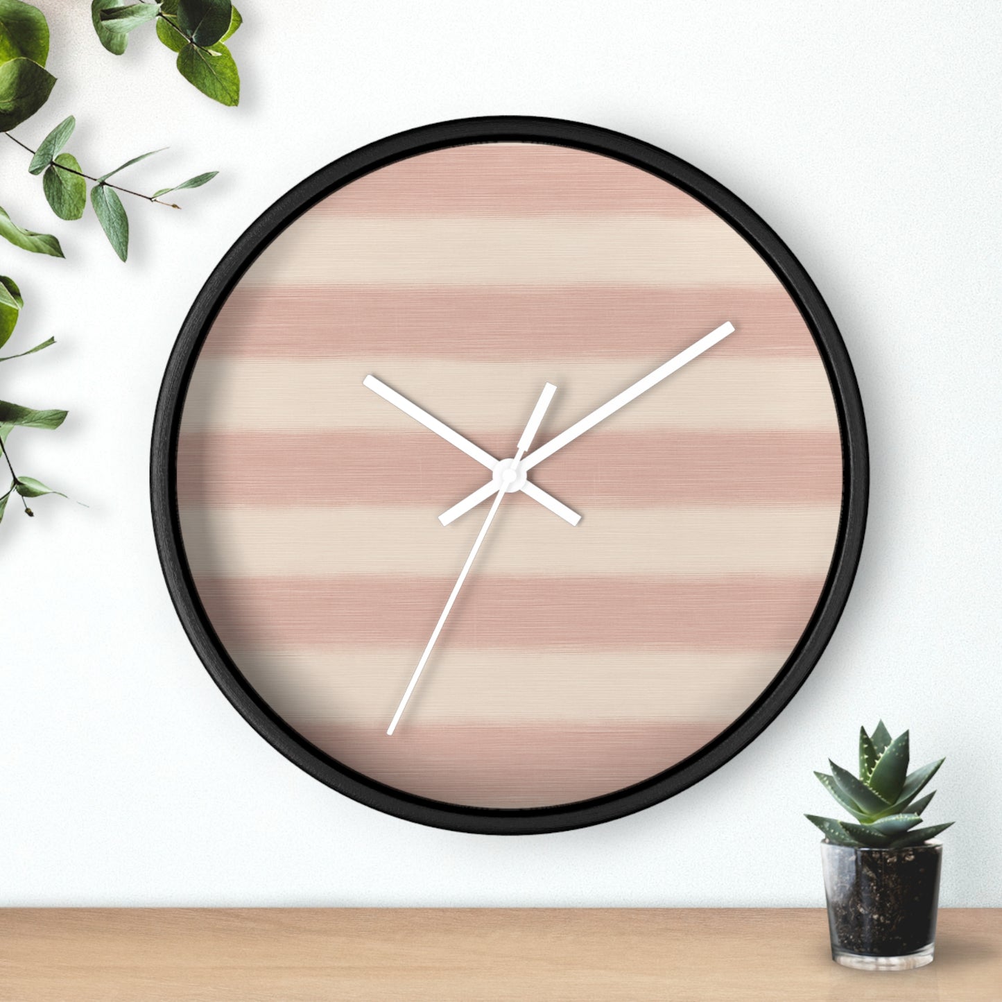 Loom Light Stripes Wall Clock – Rose Fade