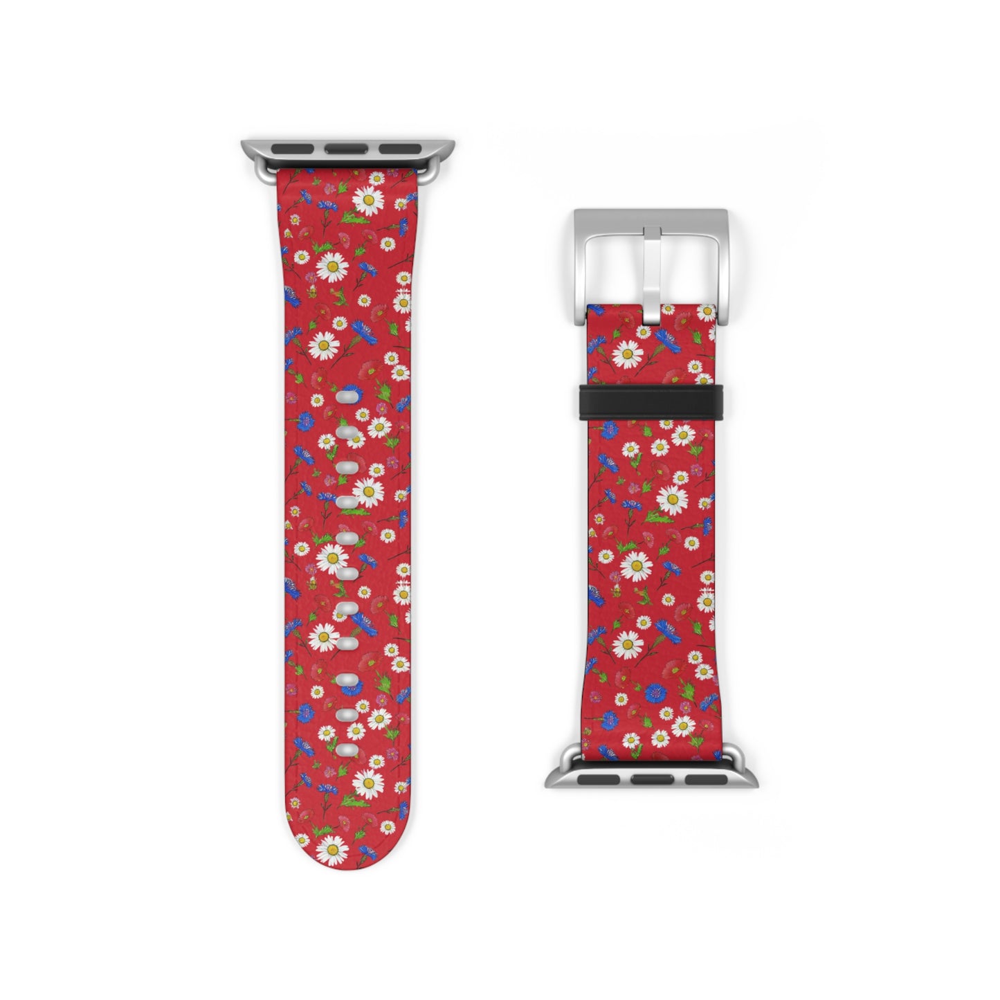 Floral Watch Band Red