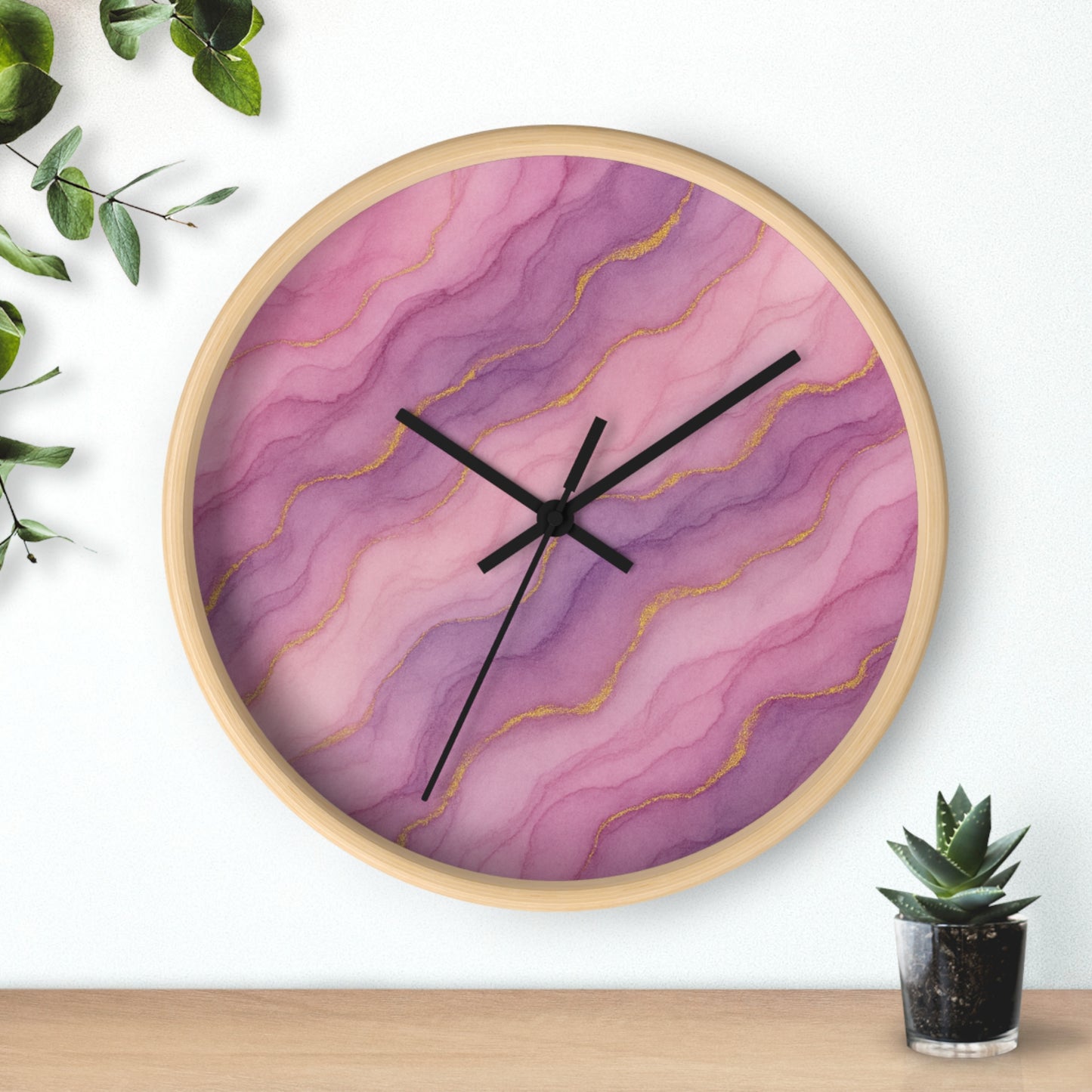 Marbled Flow Wall Clock – Rosecurrent