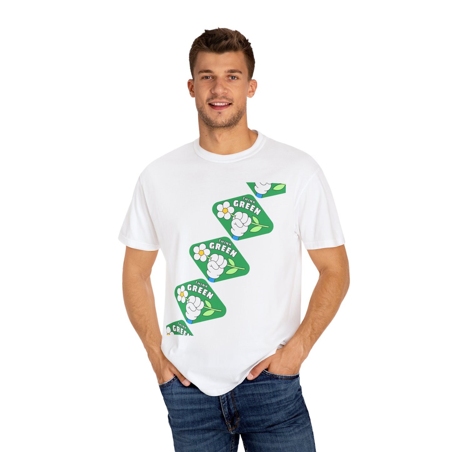 Unisex Garment-Dyed T-shirt - Think Green