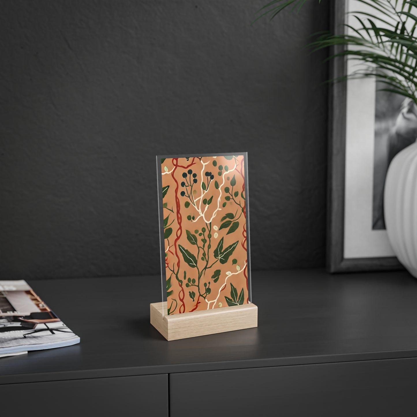 Acrylic Sign with Wooden Stand