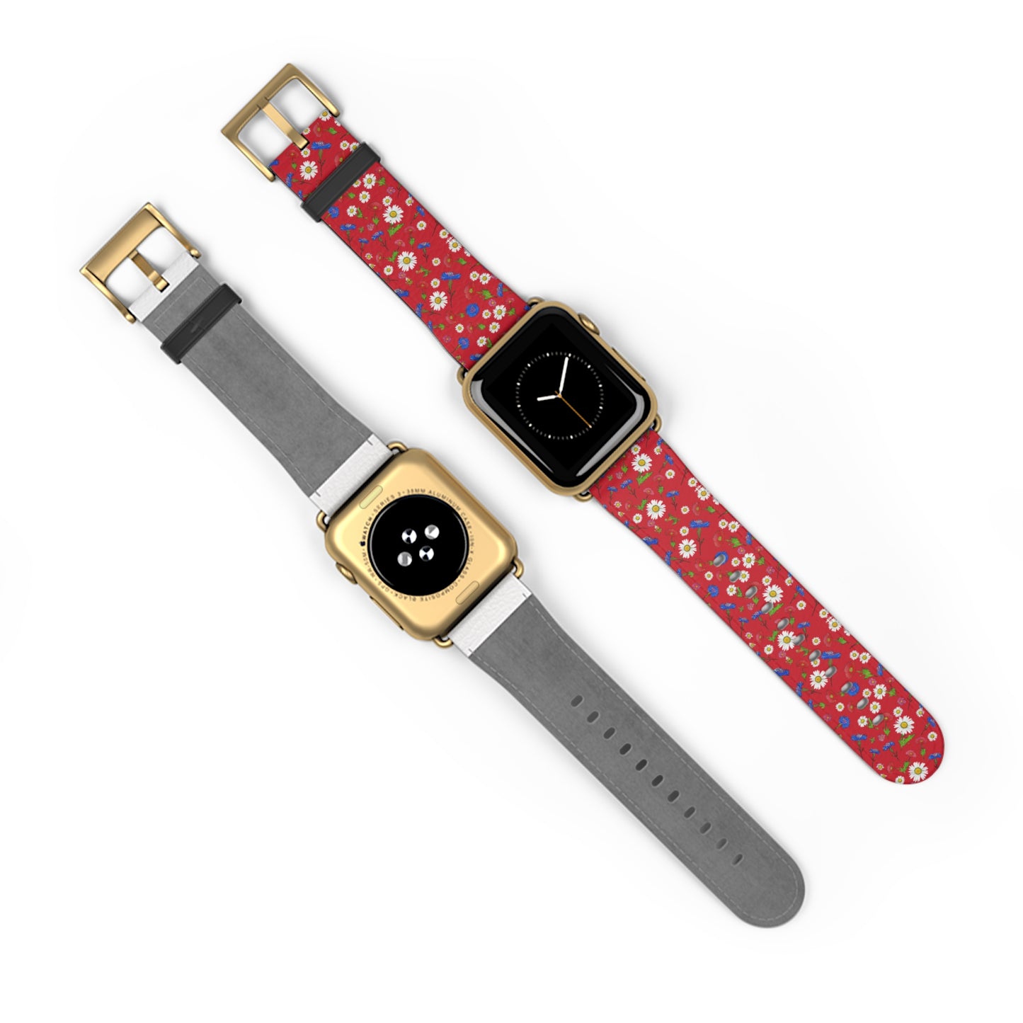 Floral Watch Band Red