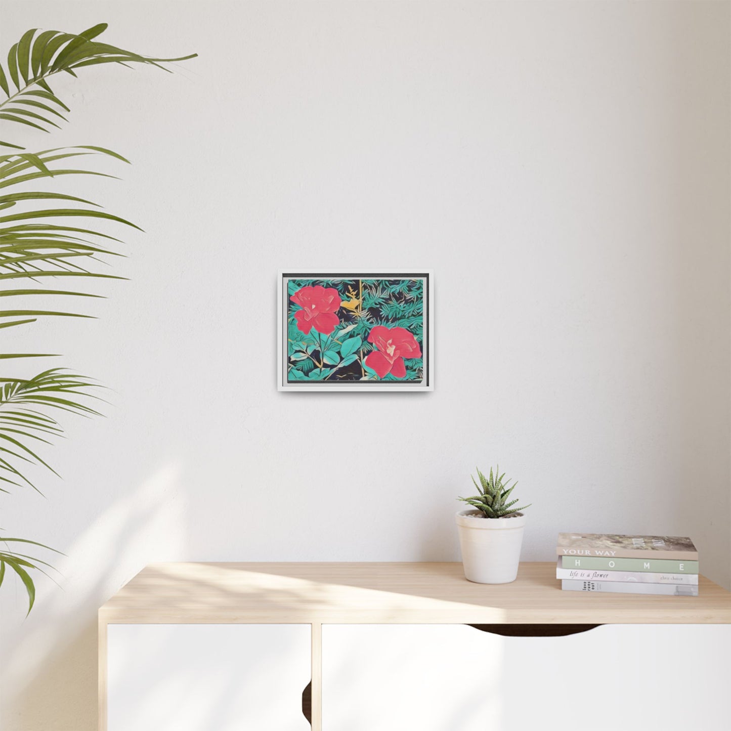 Flowers (Original Photo Edit) Matte Canvas, Framed (Multi-color)