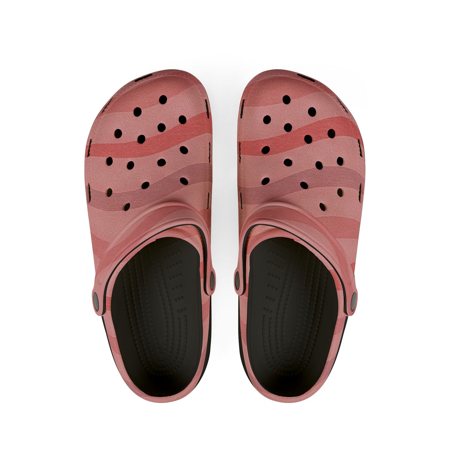 Wavy Stride – Clogs (Crimson Drift) Foam Rubber Shoes