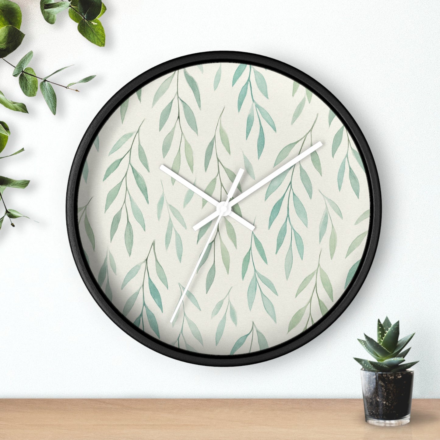 Botanical Leaf Wall Clock – Nature-inspired Home Decor