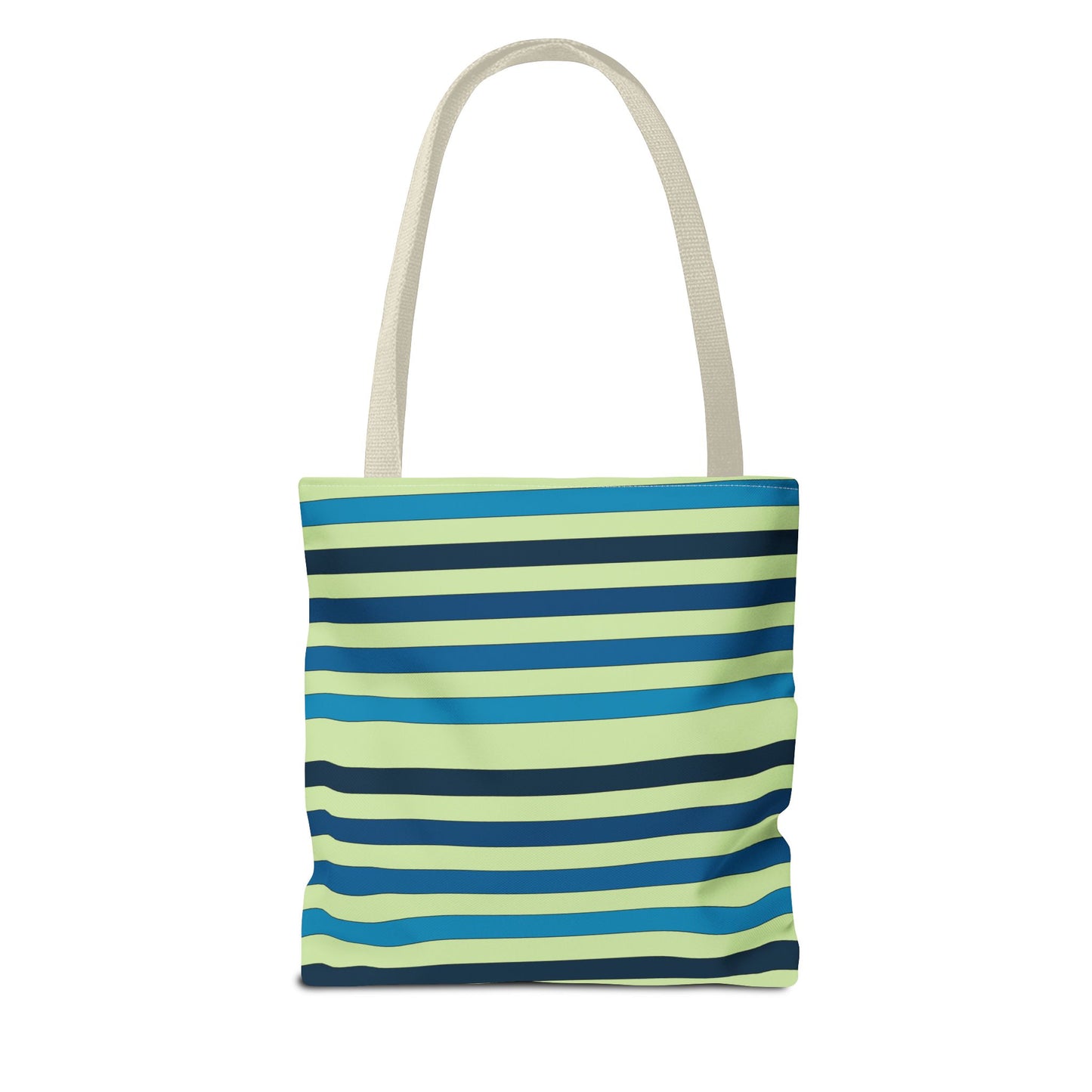 Green/Blue Ocean Breeze StripesTote Bag