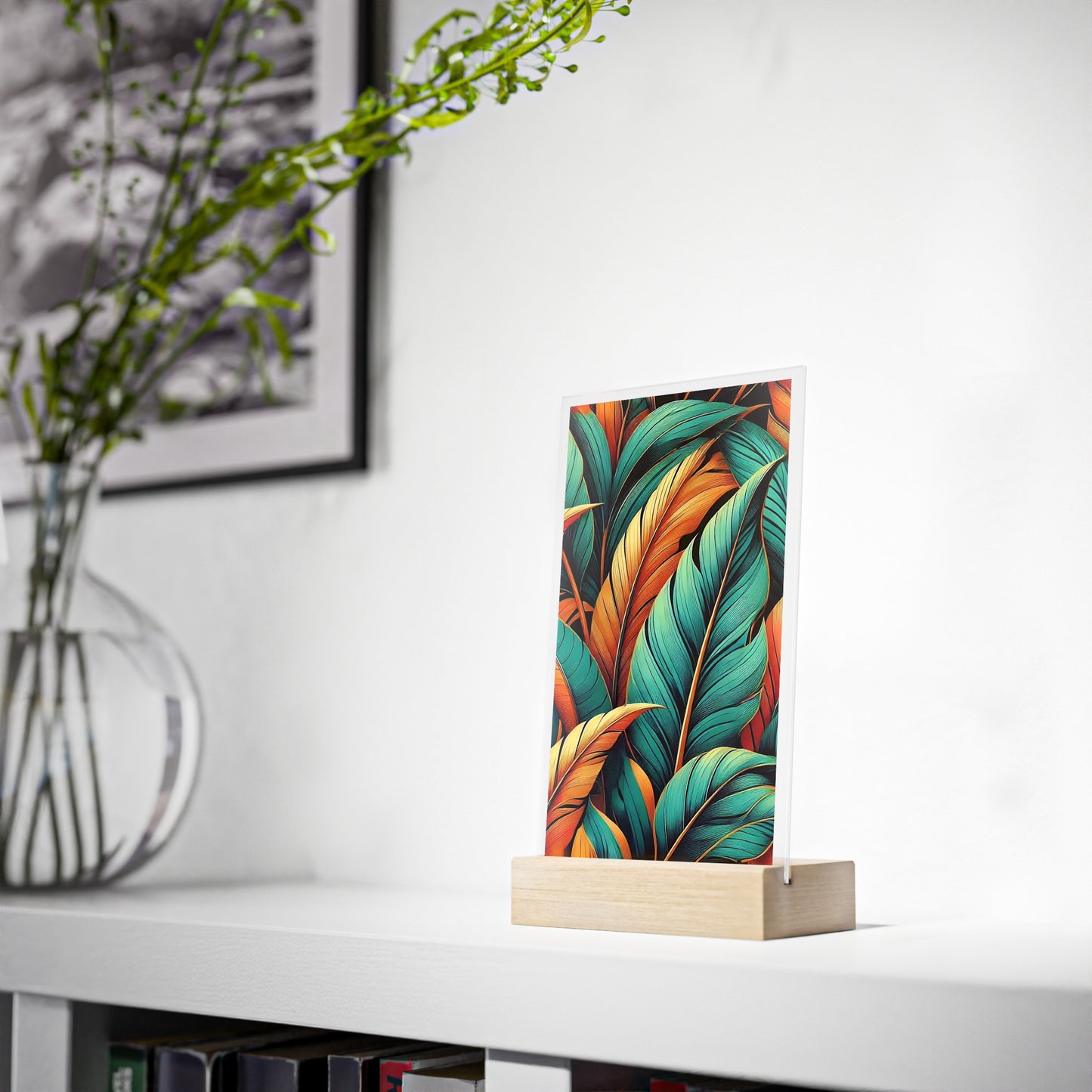 Acrylic Sign with Wooden Stand