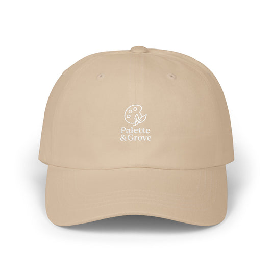 Palette & Grove White Logo Classic Dad Cap