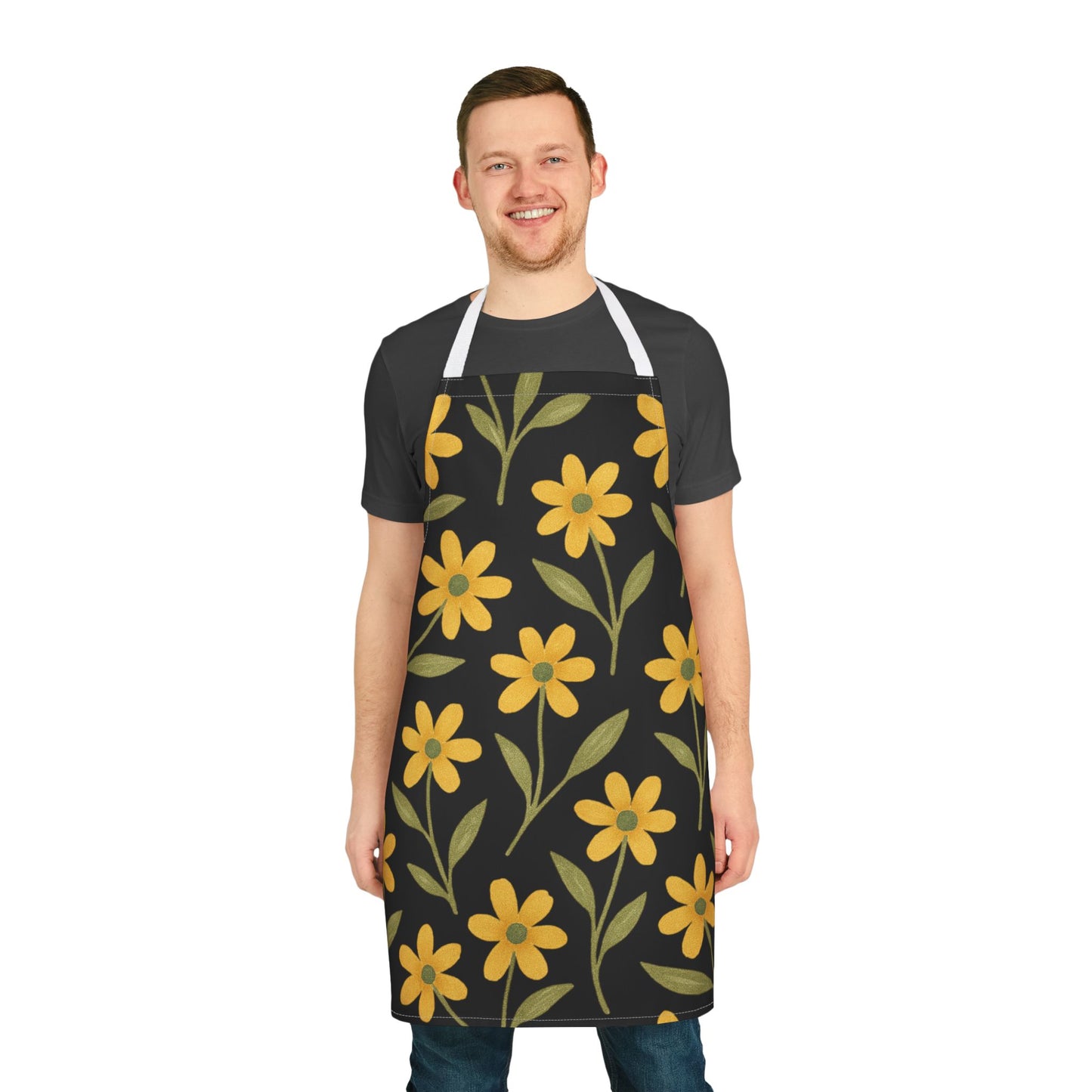 Floral Apron, 5-Color Straps (AOP)