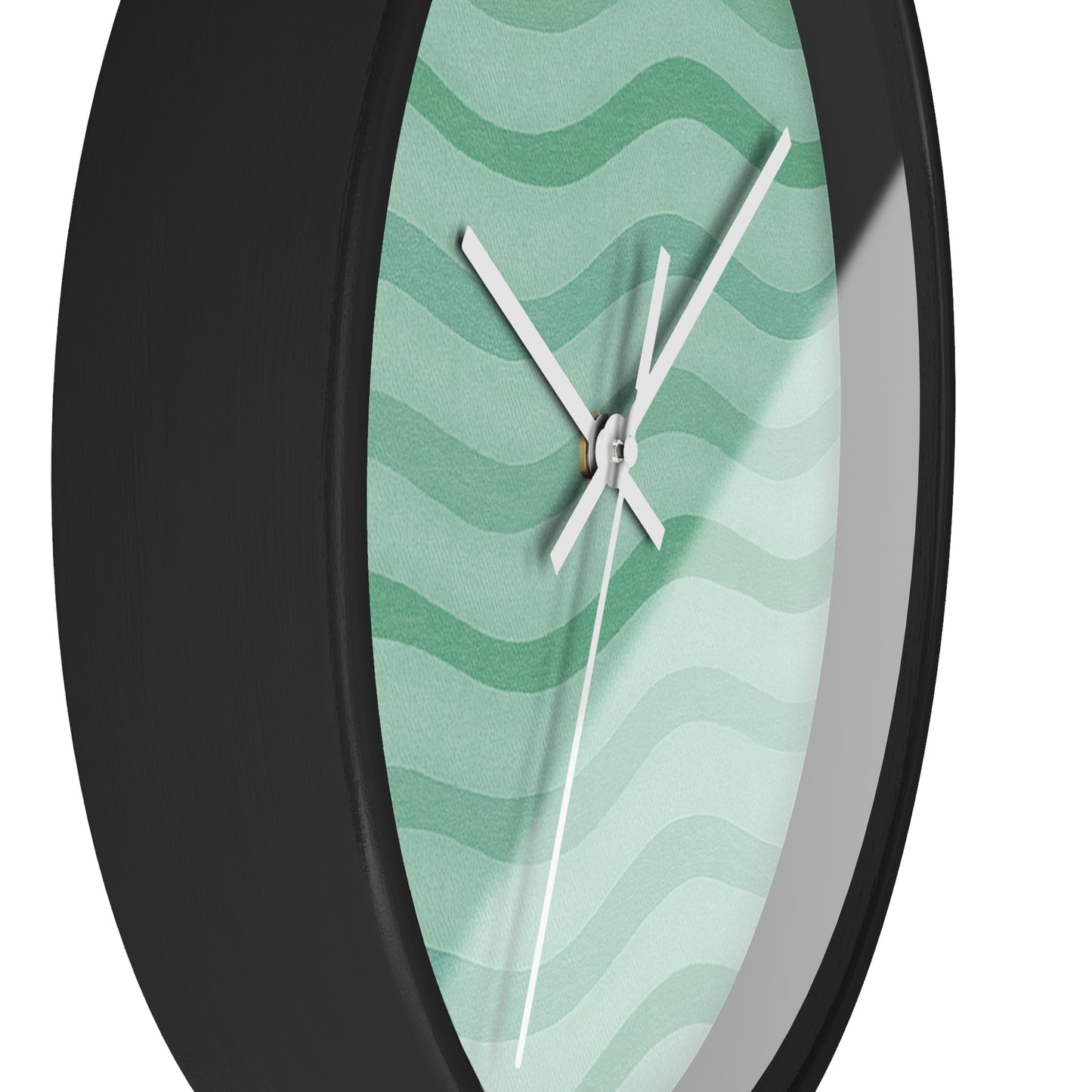 Wavy Stride Wall Clock - Green Meadow
