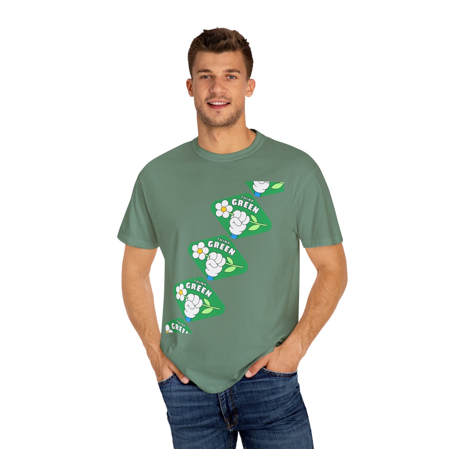 Unisex Garment-Dyed T-shirt - Think Green