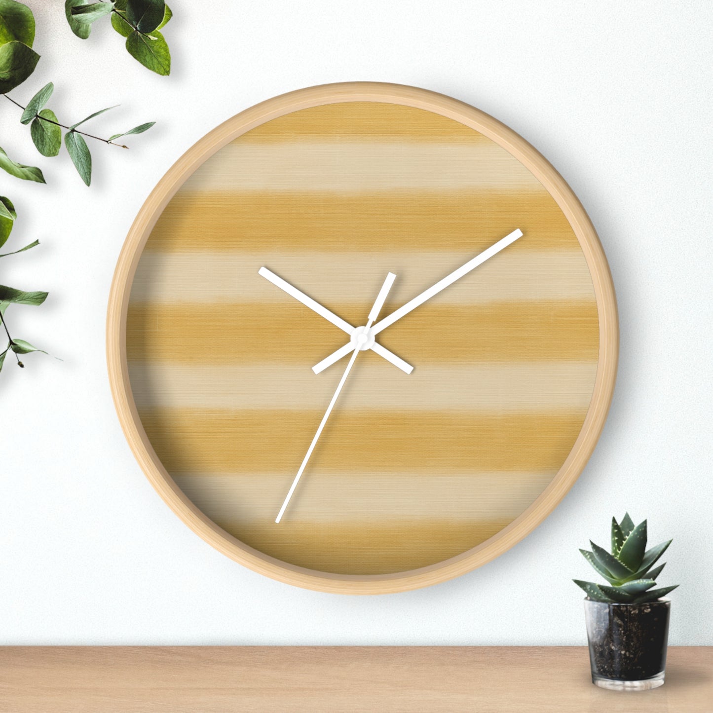 Loom Light Stripes Wall Clock – Ochre Fade