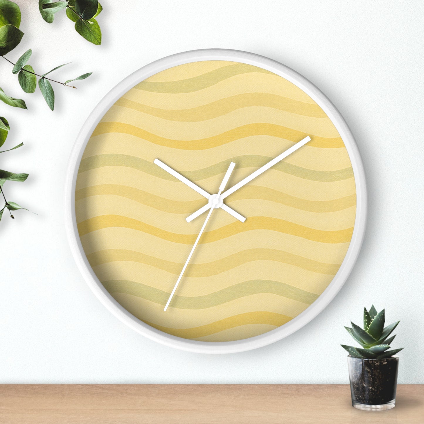 Wavy Stride Wall Clock - Sunset Gold
