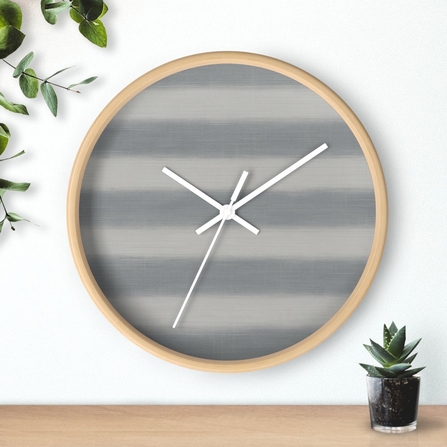 Loom Light Stripes Wall Clock – Mist Fade