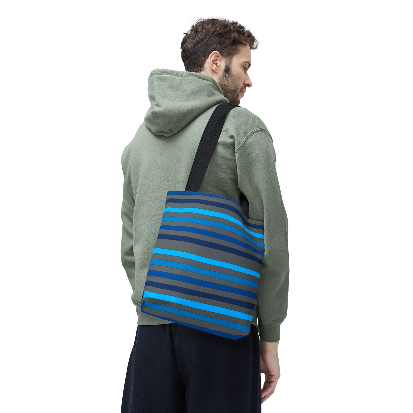 Grey/Blue Tote Bag