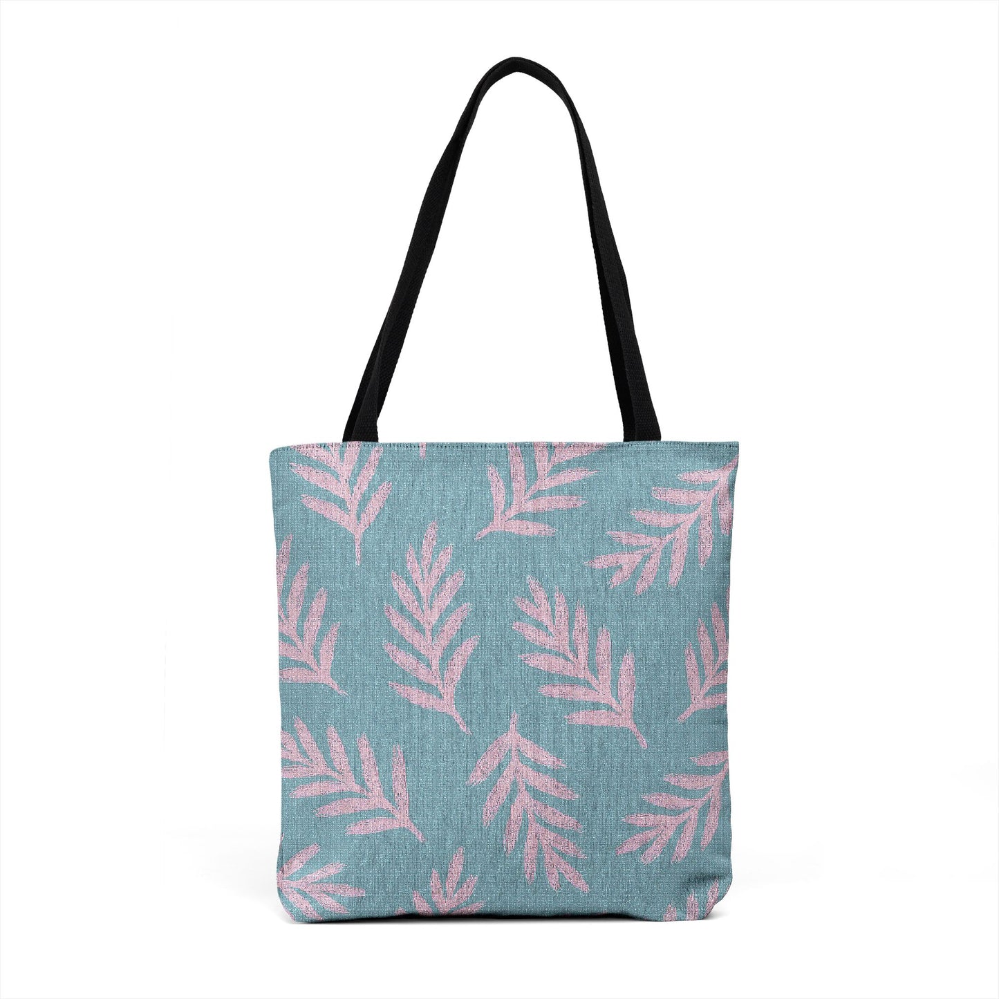 Pink Leaf Woven Tote